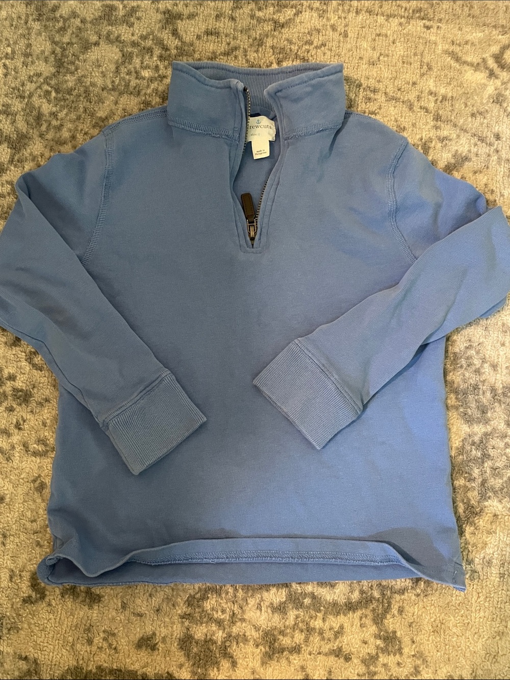 Boys Crewcuts Light Blue Quarter Zip Pullover size 8